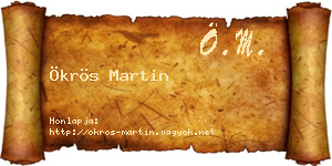 Ökrös Martin névjegykártya